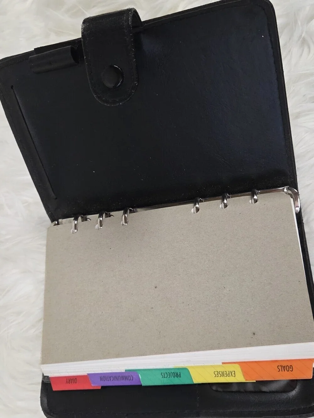 7x5 Faux Leather Binder Planner Book